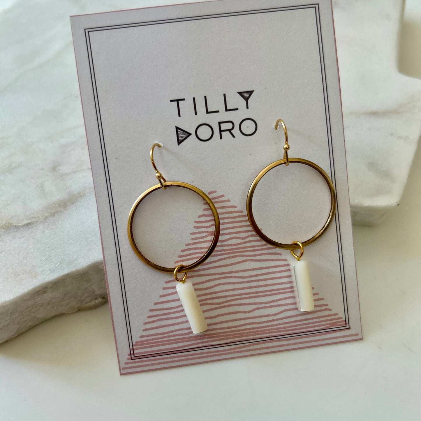 Hoop with Mother of Pearl