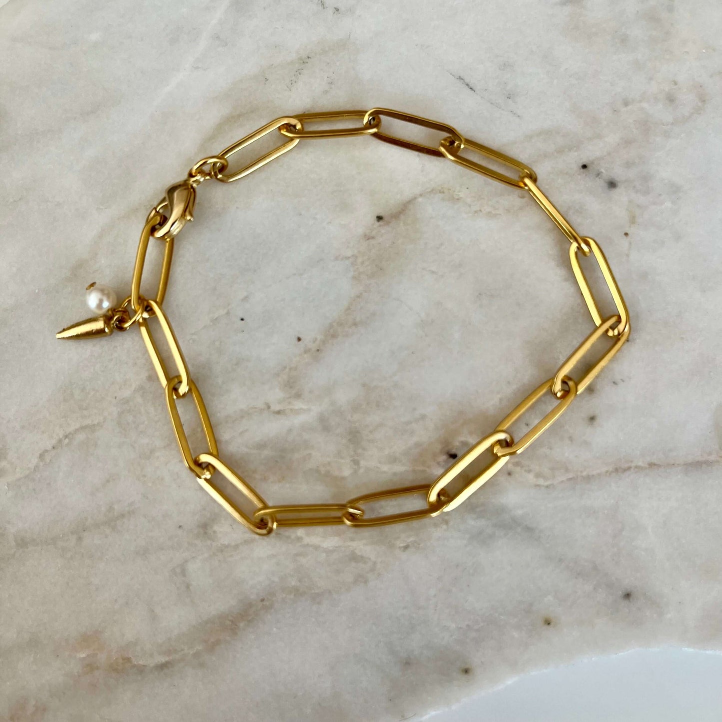 Paperclip chain bracelet