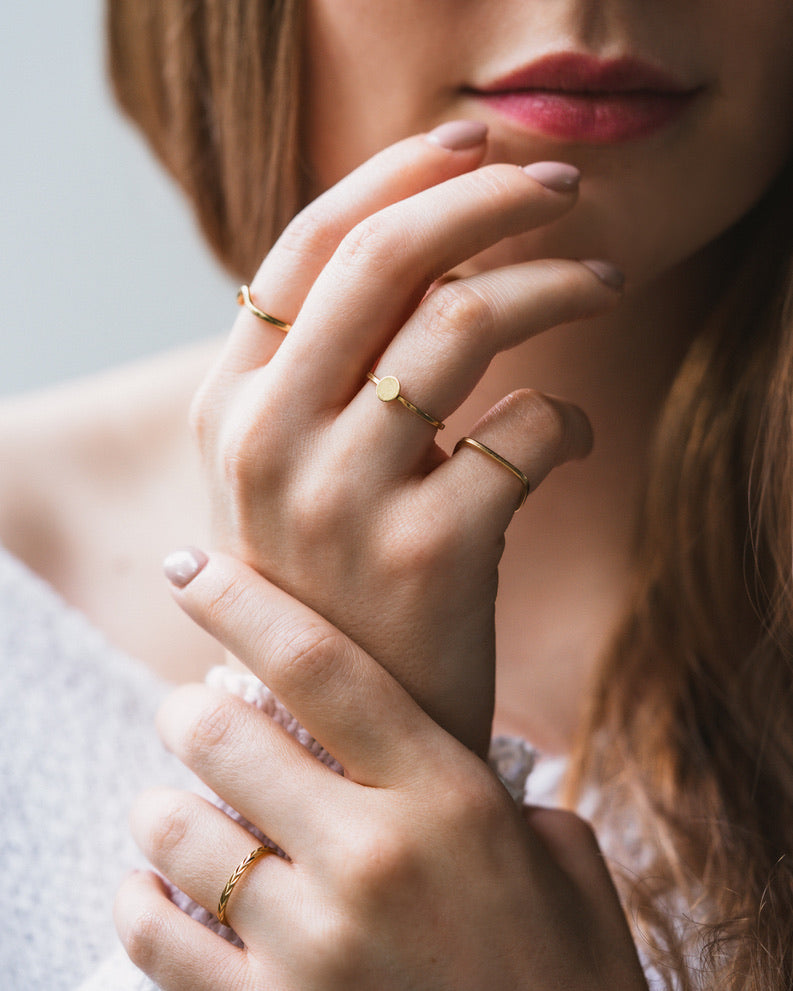 Etched Stacking Ring