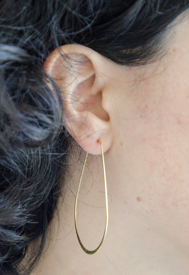 Wire hoop earring