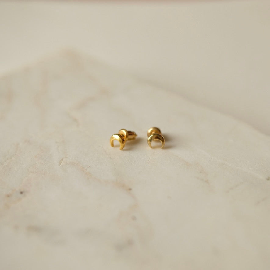 small crescent stud