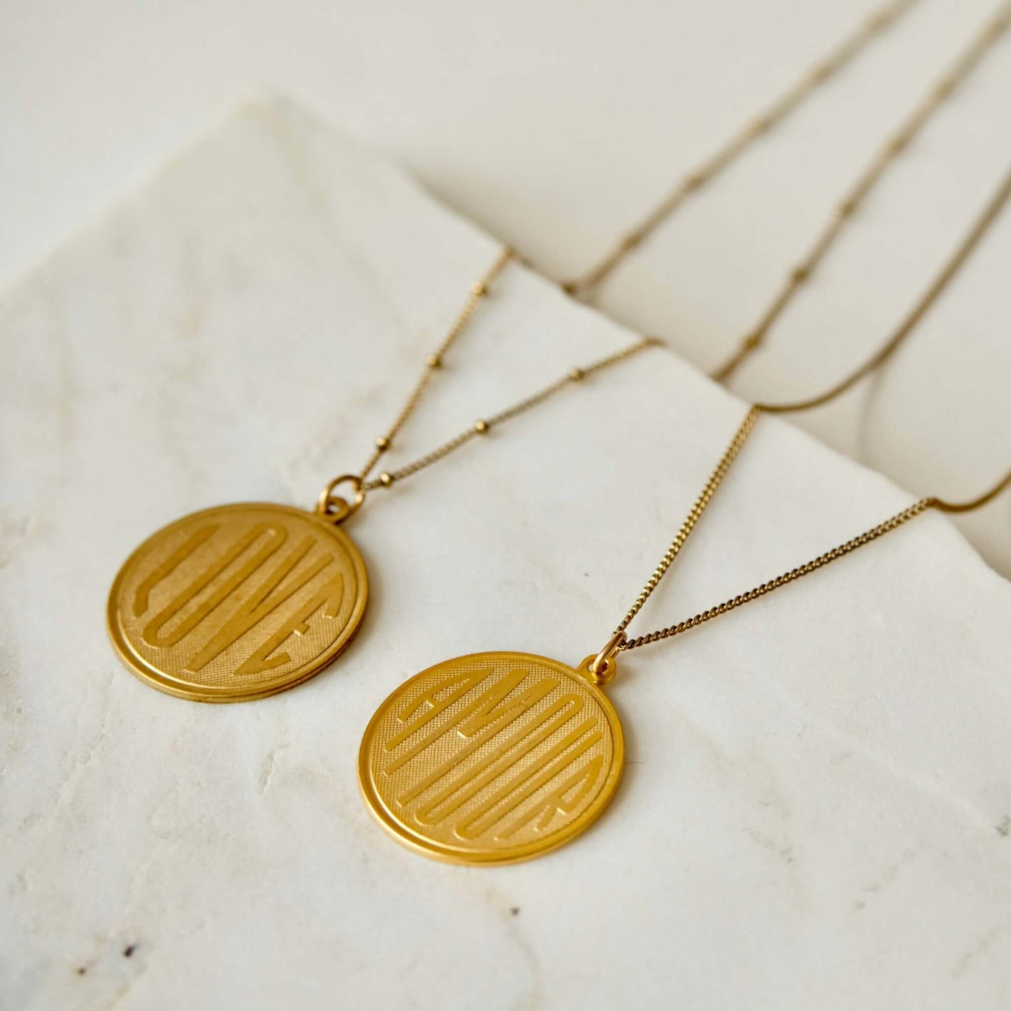 Love, Amour Charm Necklaces