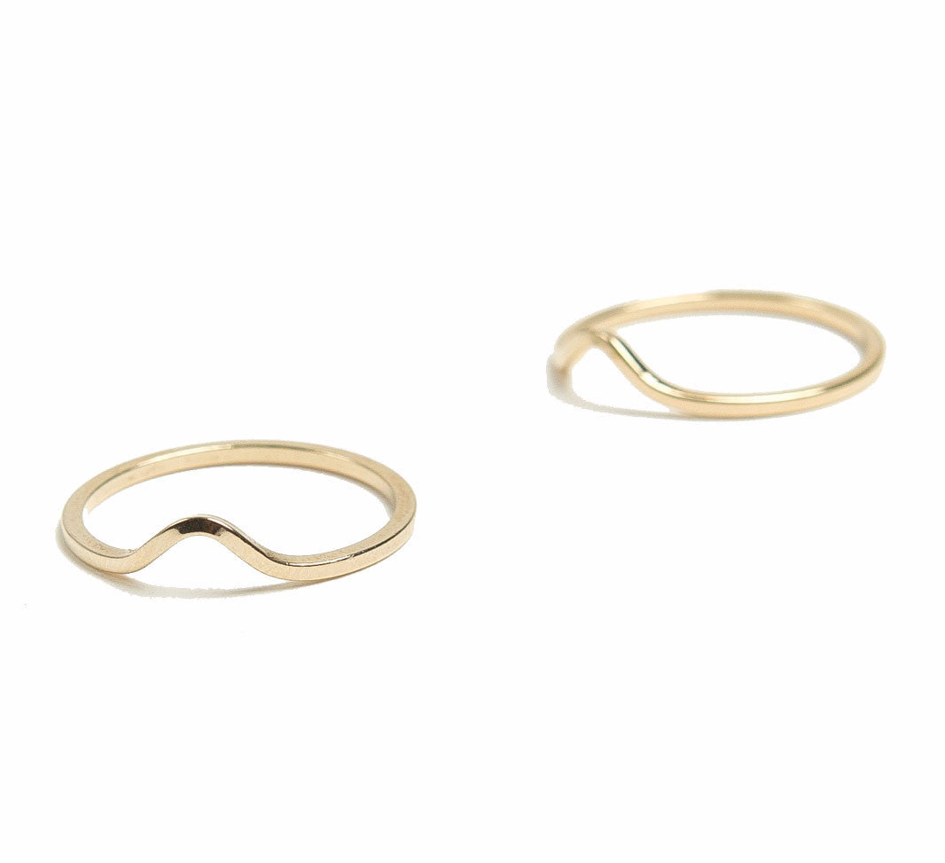 Wave Ring, Gold or Silver