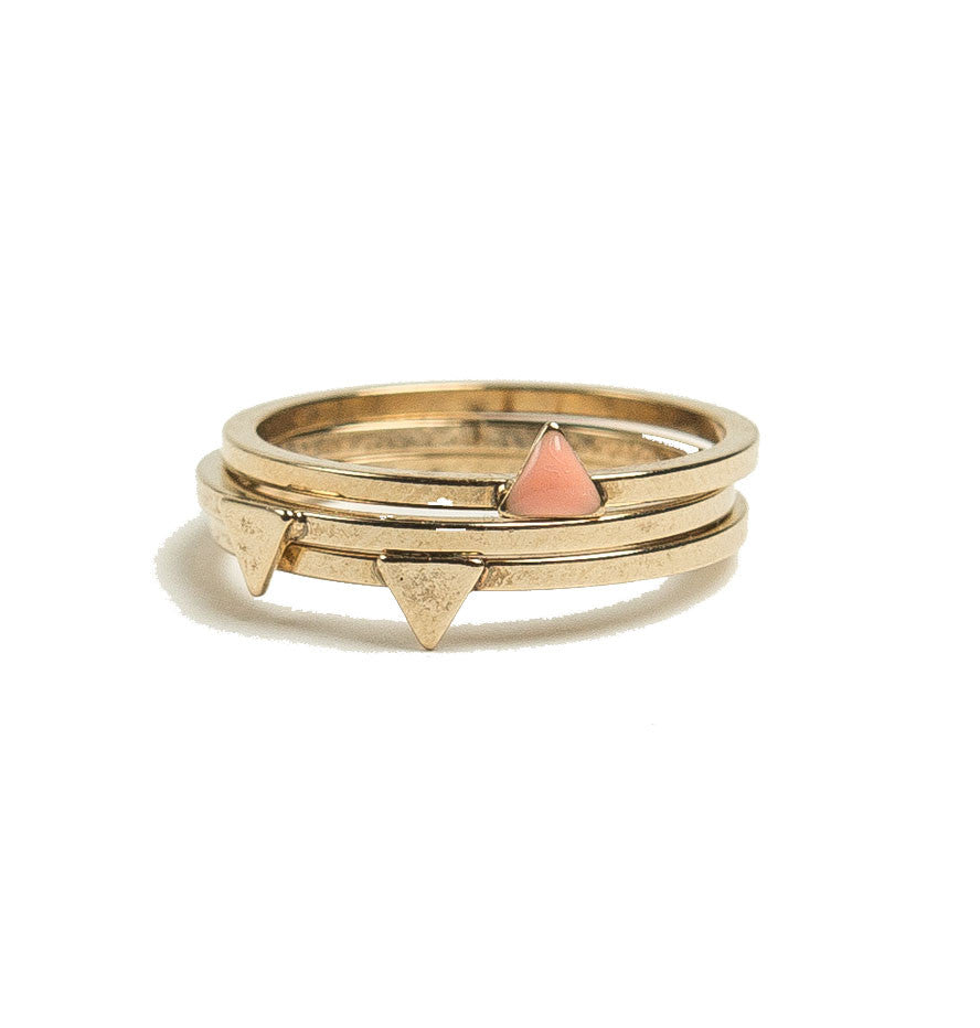 Enamel Triangle Stacking Ring