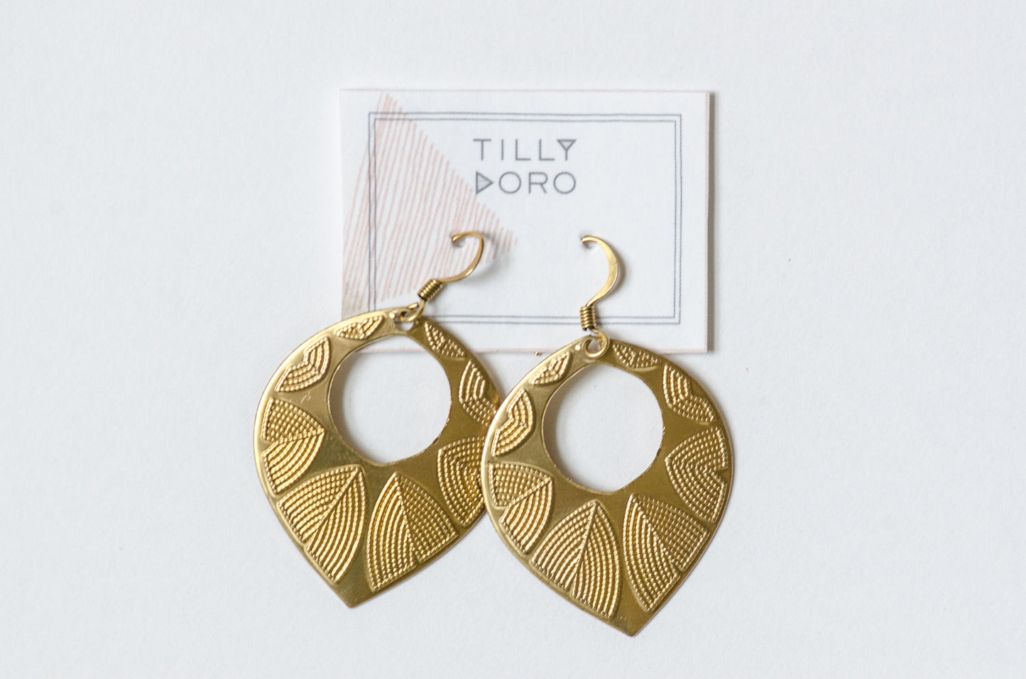 etched teardrop earrings