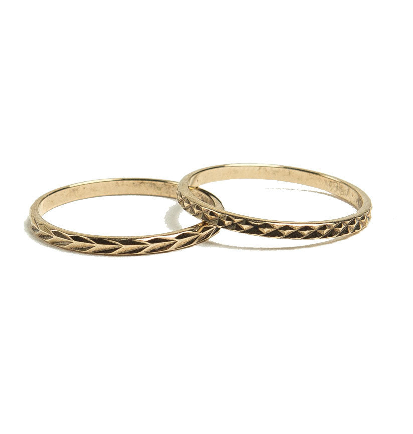 Etched Stacking Ring