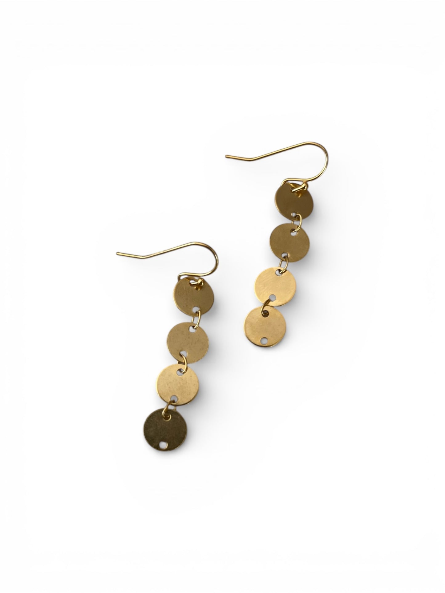 large layered disc earrings