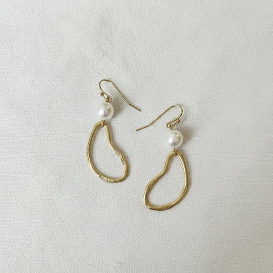 Cloud + Pearl earrings