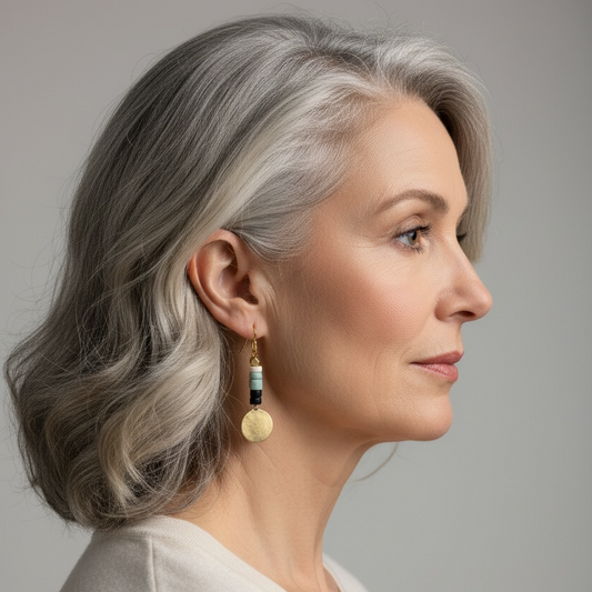 Mint Disk Earrings