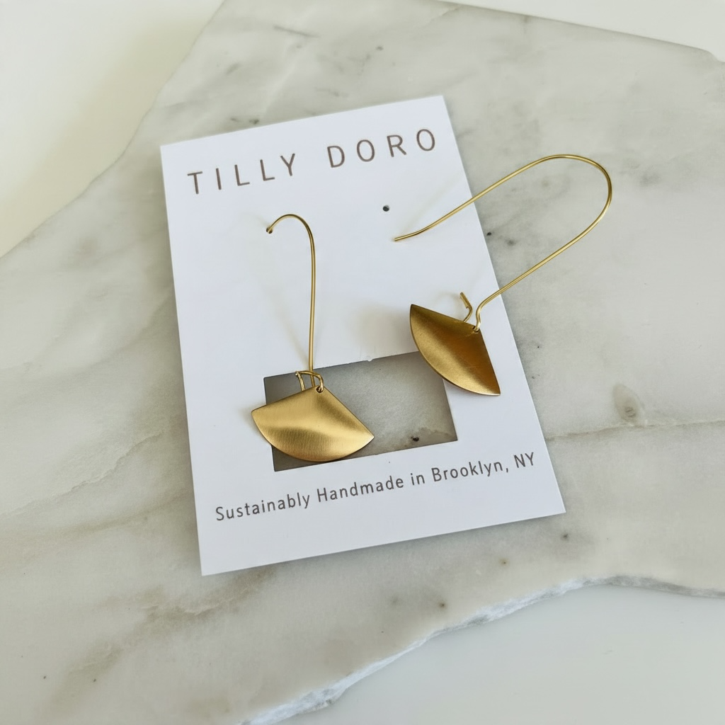 Fan Hoop Earrings