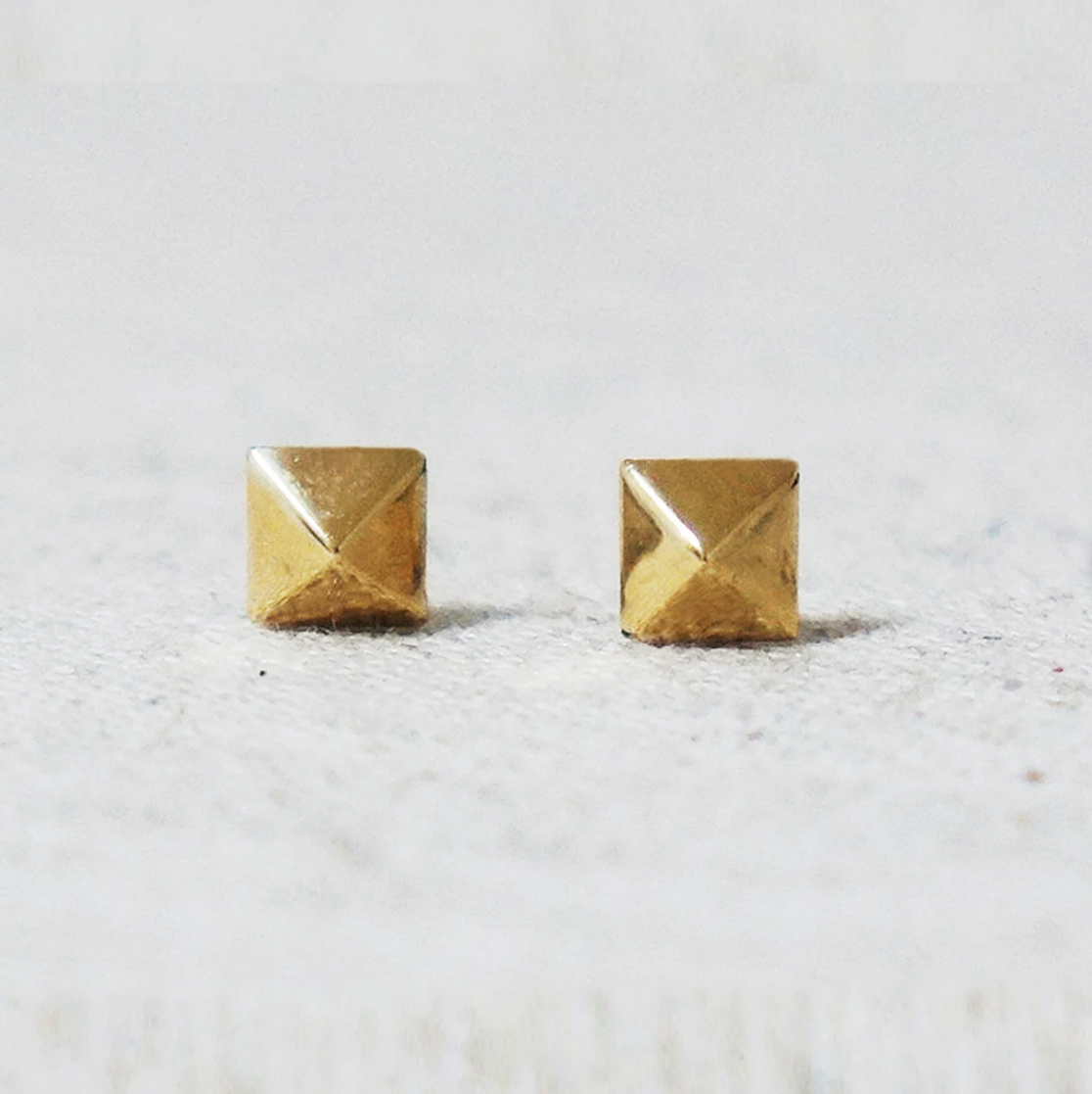 Pyramid Stud Earrings