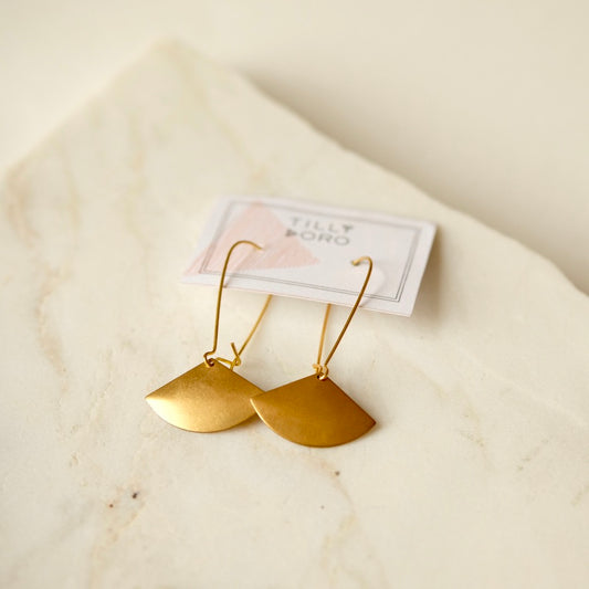 fan hoop earrings