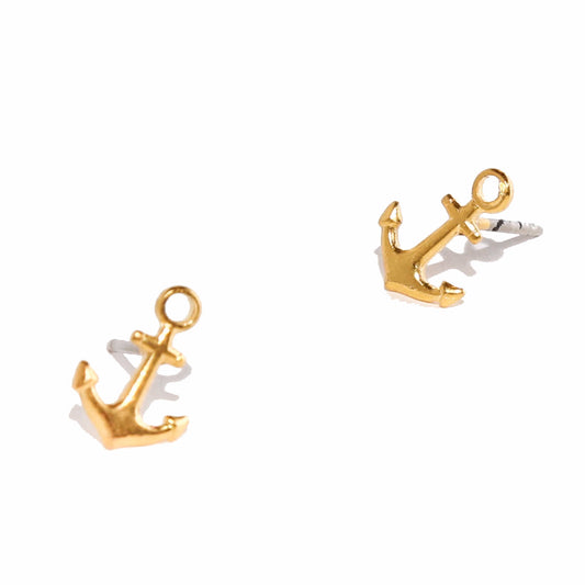 Anchor stud earrings