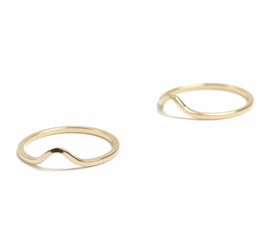 Wave Ring, Gold or Silver